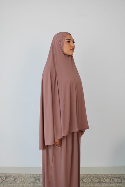 Khimar set Taupe Rose