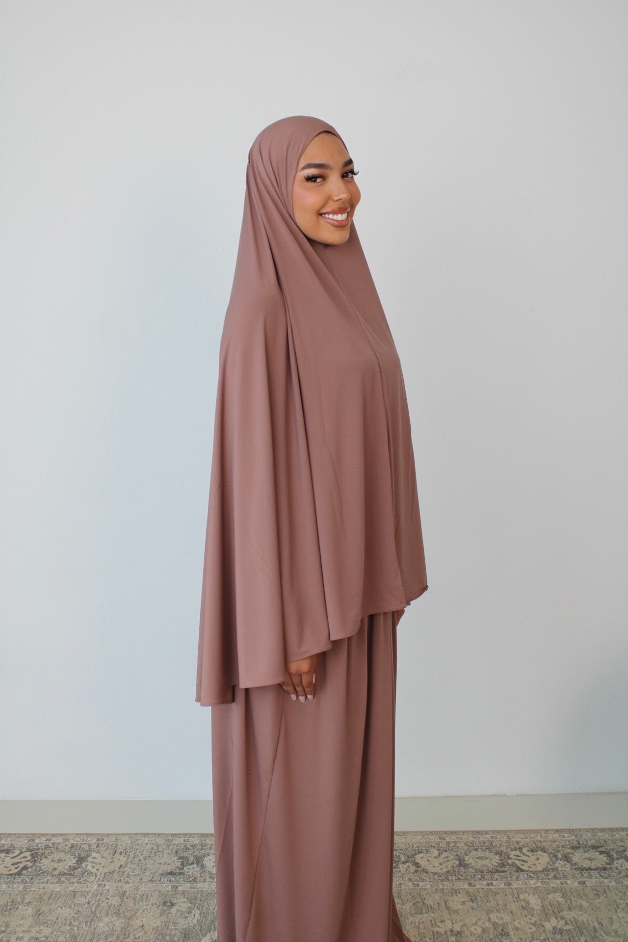 Khimar set Taupe Rose