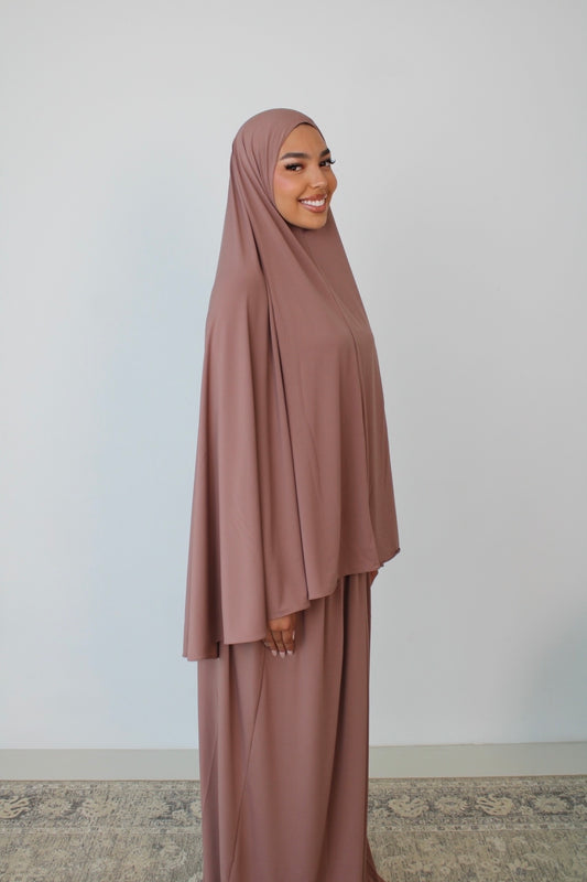 Khimar set Taupe Rose