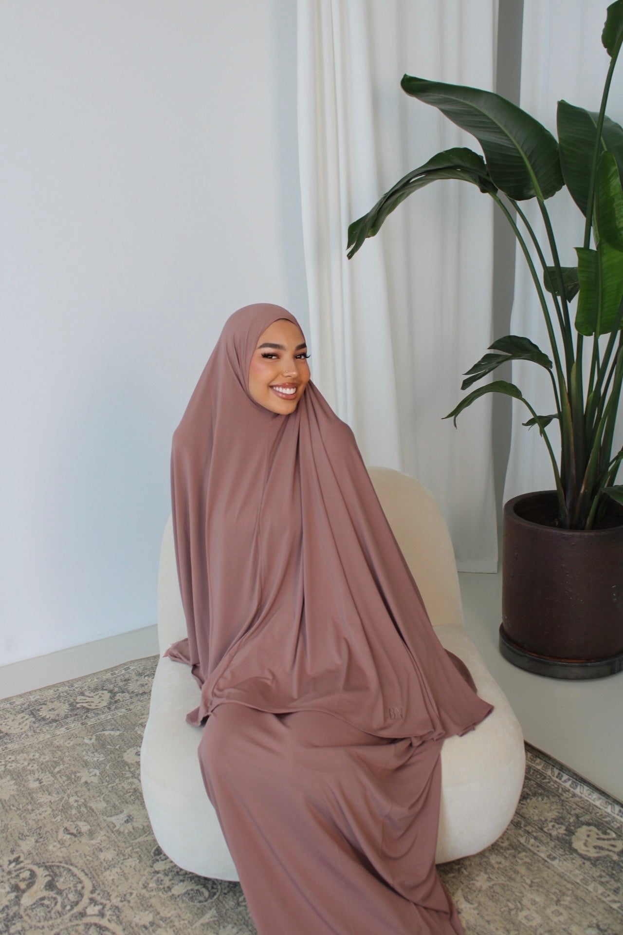 Khimar set Taupe Rose
