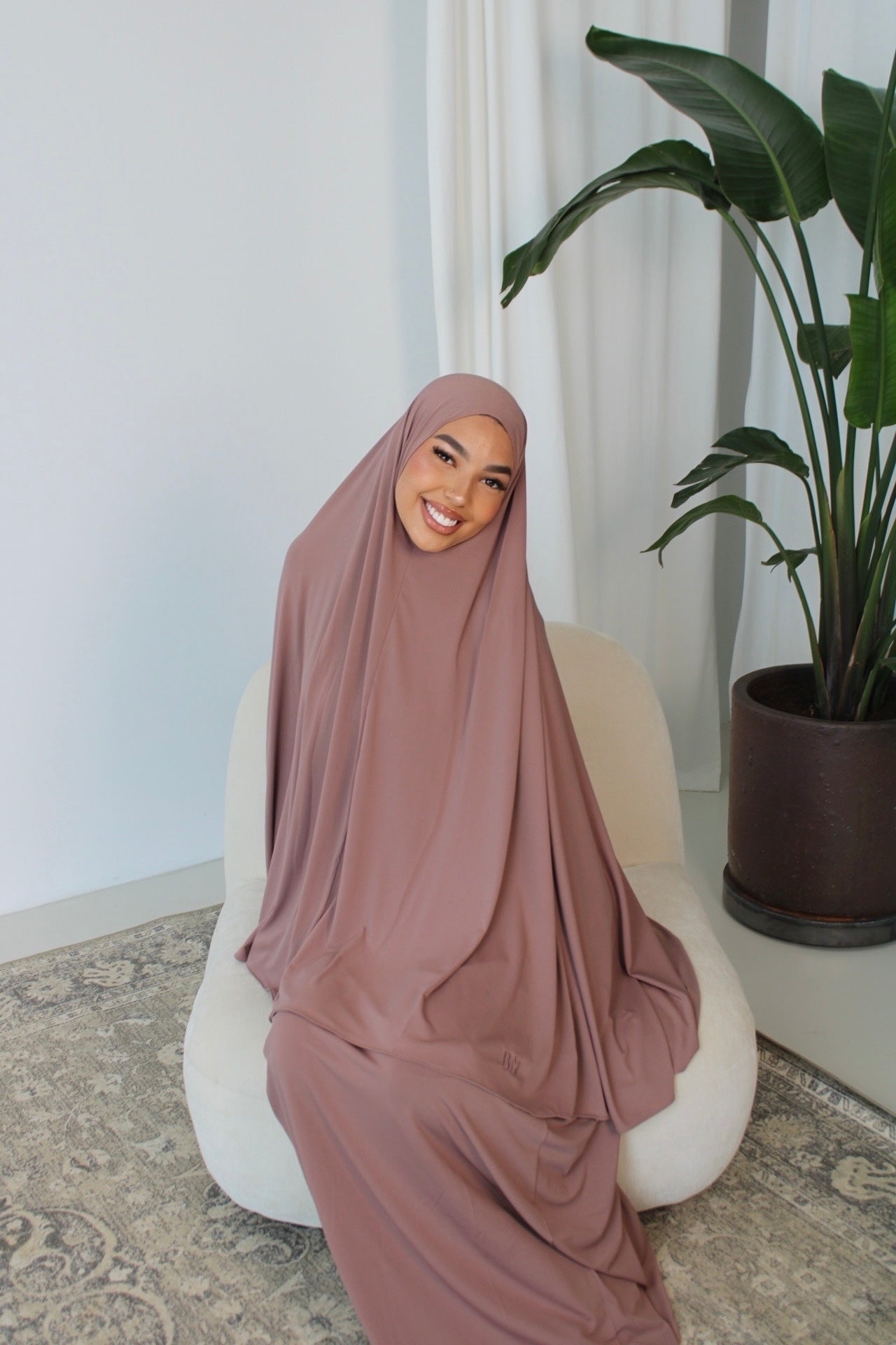 Khimar set Taupe Rose