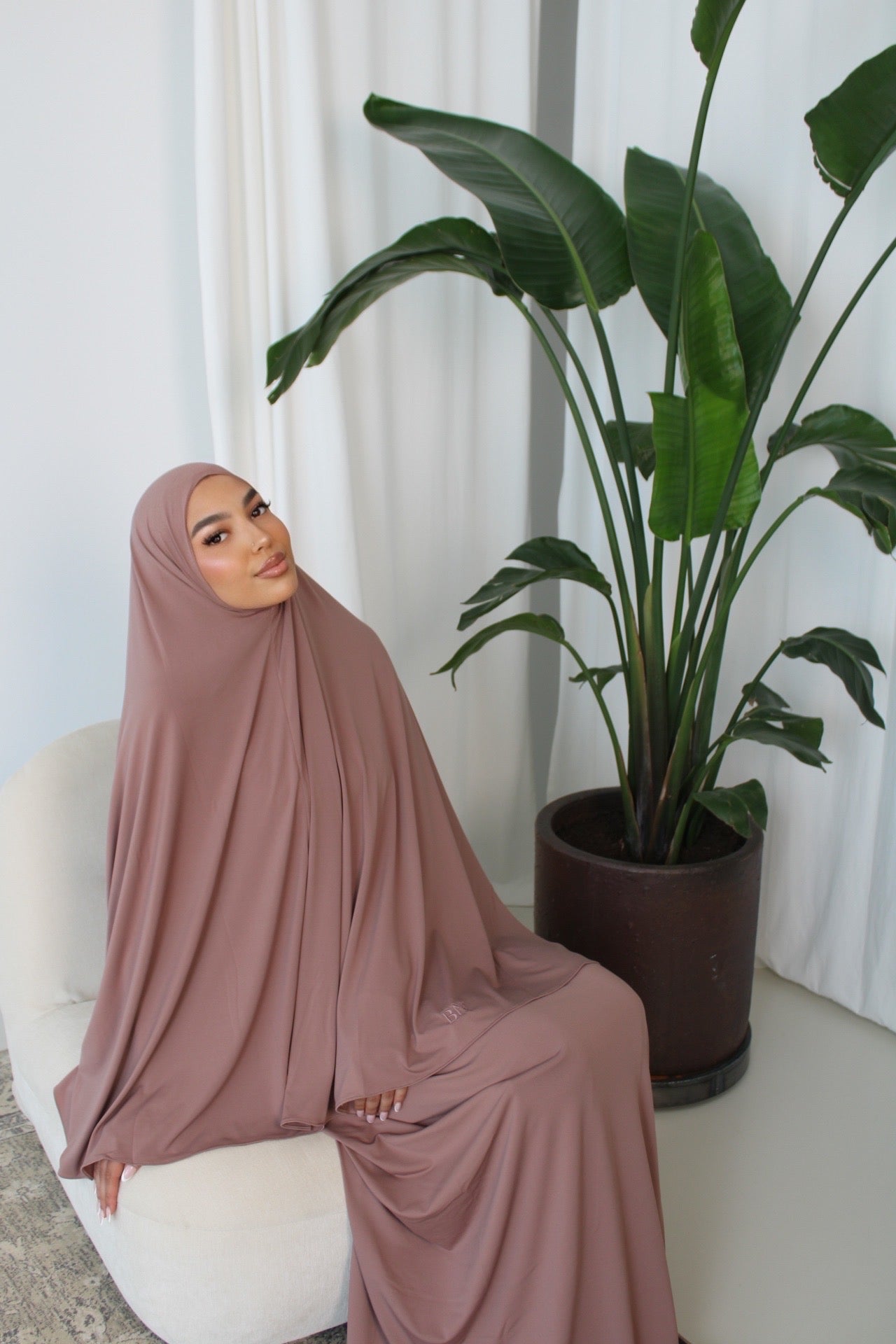 Khimar set Taupe Rose