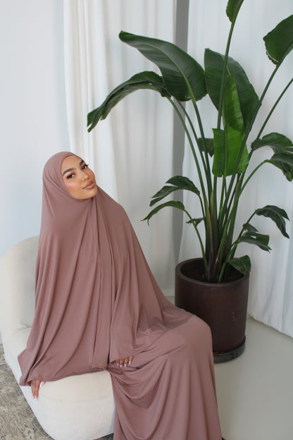 Khimar set Taupe Rose
